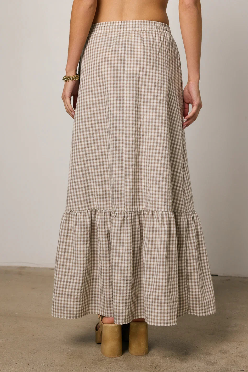 Willie Gingham Maxi Skirt FINAL SALE
