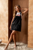 Koa Denim Mini Dress in Black FINAL SALE