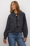 Tammy Collared Jacket in Faded Black FINAL SALE
