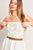 ELEGANT GARDEN LACE MIDI DRESS