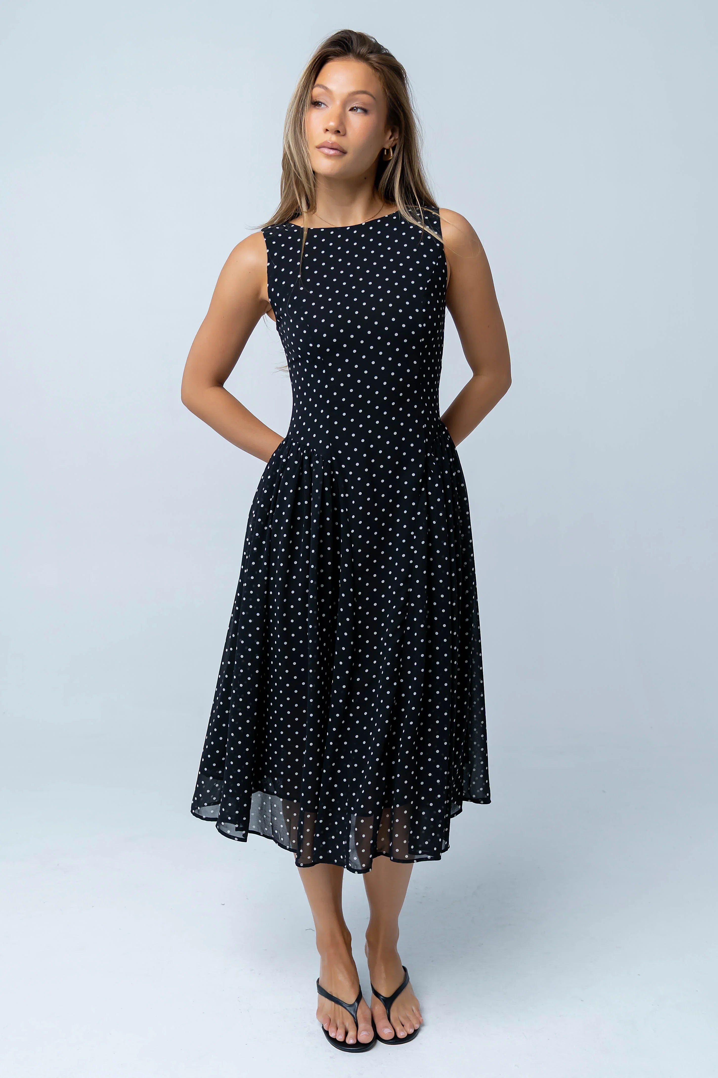 Liora Polka Dot Midi Dress