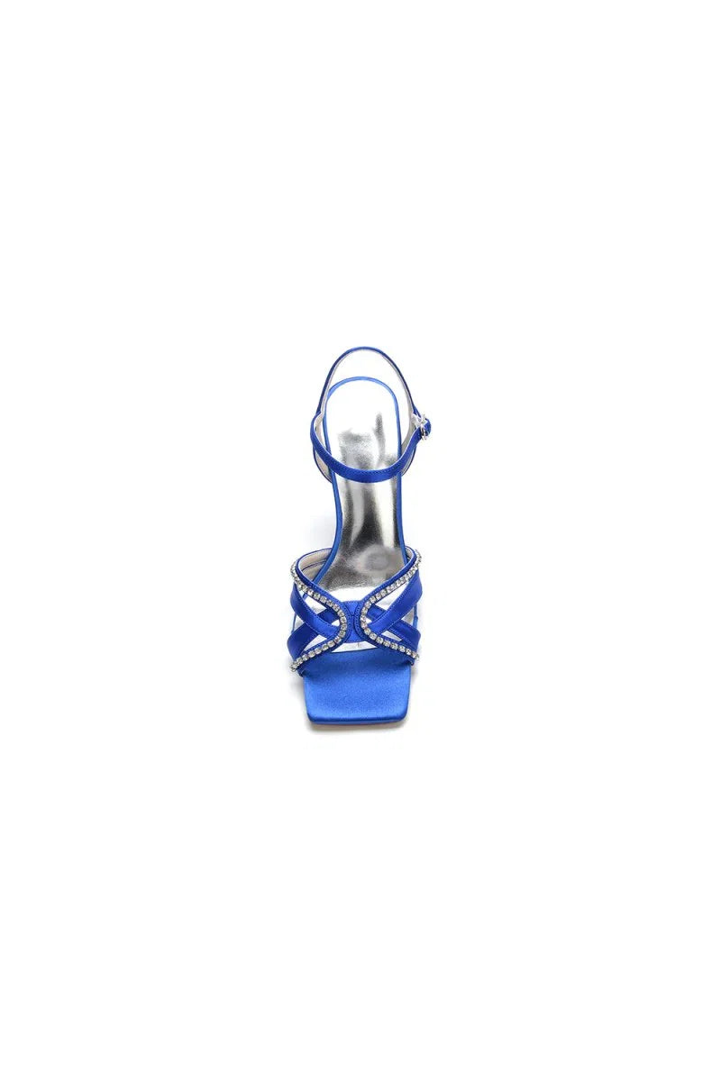Rhinestone Open Toe Stiletto Heels