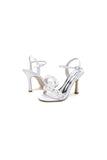 Open Toe Pearl Stiletto Heels