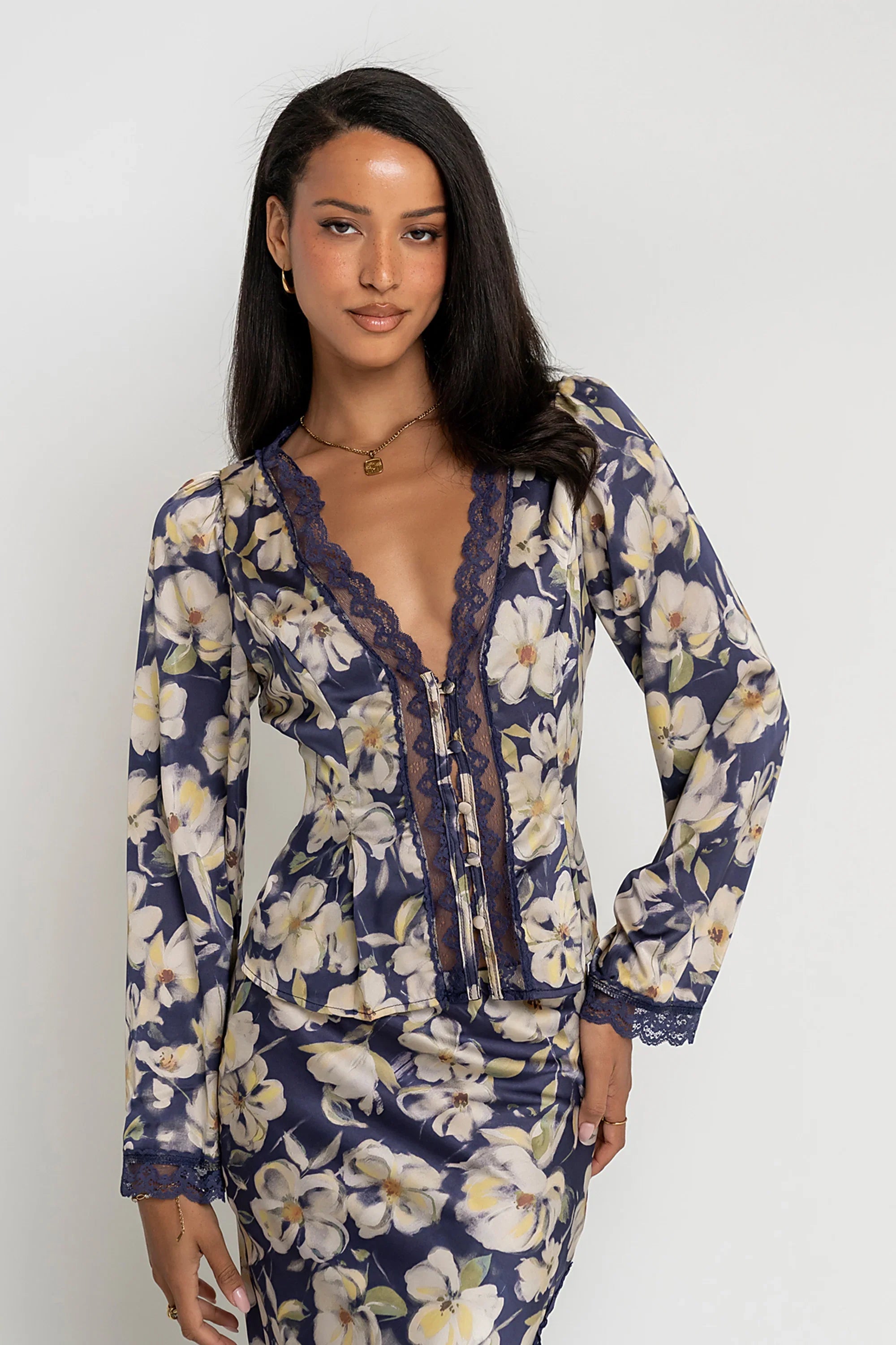 Kirsty Floral Satin Top