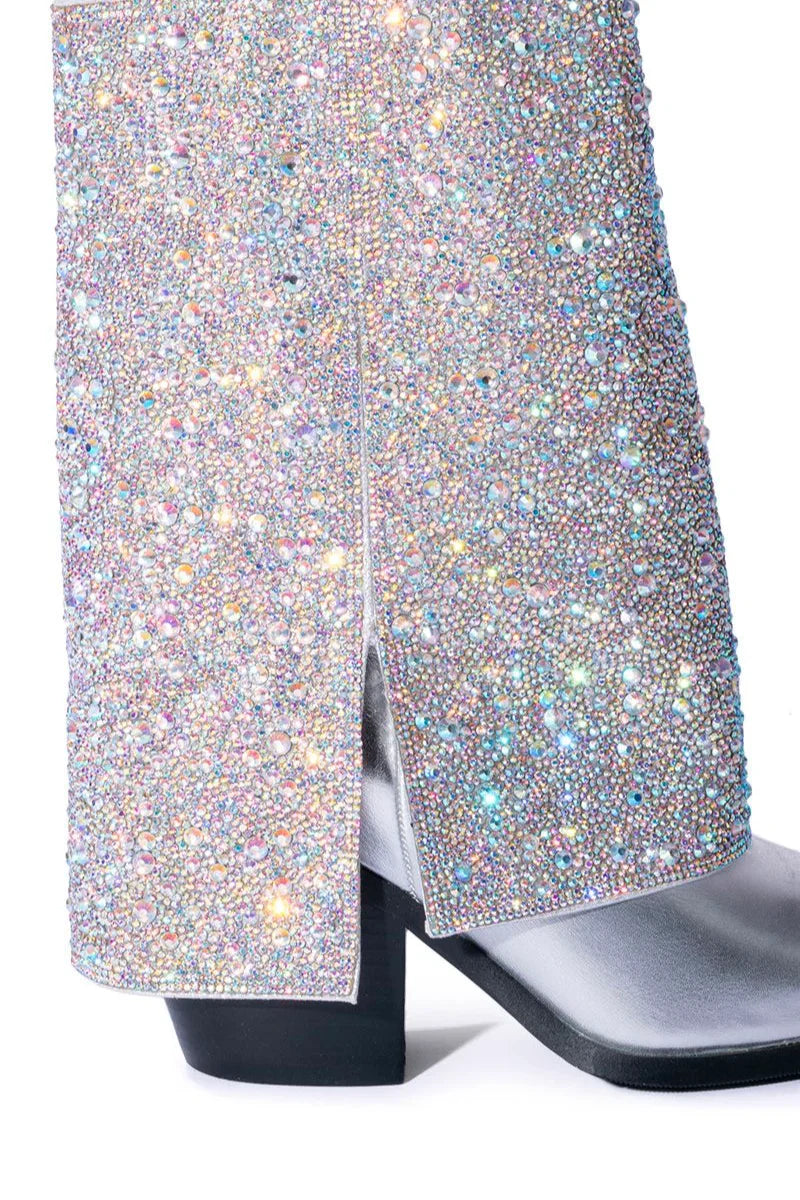 Azalea Wang Annabelle Silver Western Boots