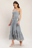 SALT AIR STRIPE INDIGO MIDI DRESS