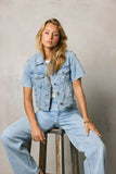 Carmie Light Wash Denim Top FINAL SALE