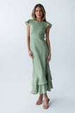 Mateo Floral Maxi Dress in Green