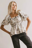 Arden Floral Tie Blouse FINAL SALE
