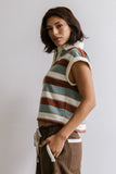 Niko Striped Top in Camel