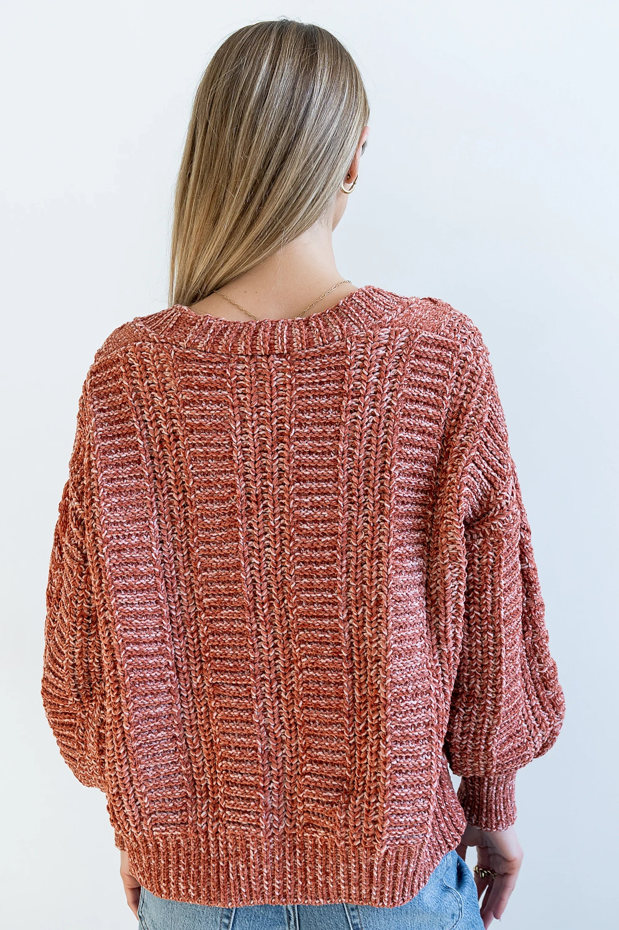 Brett Oversized Cardigan in Brick FINAL SALE