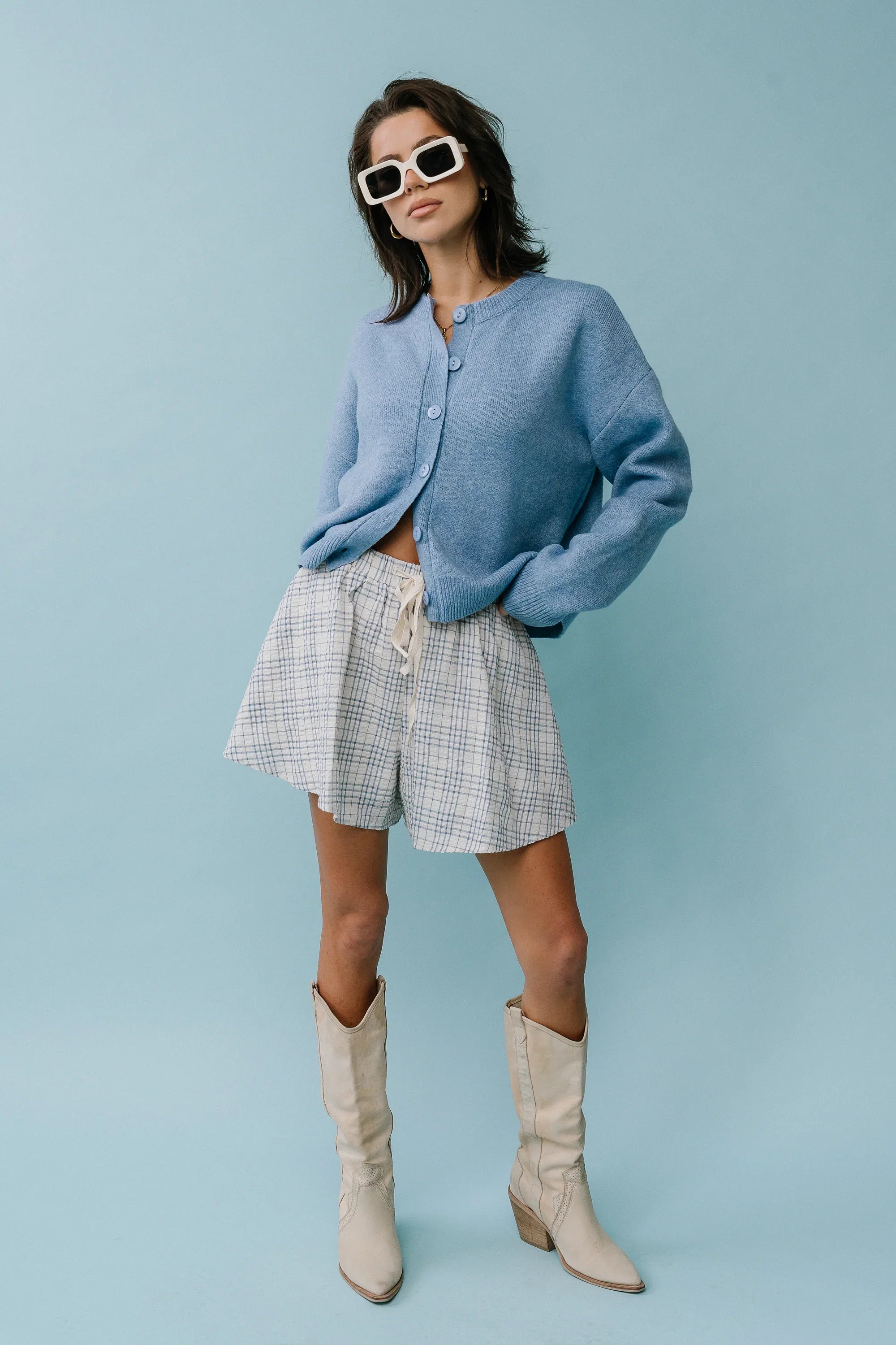 Valeria Oversized Sweater in Light Blue