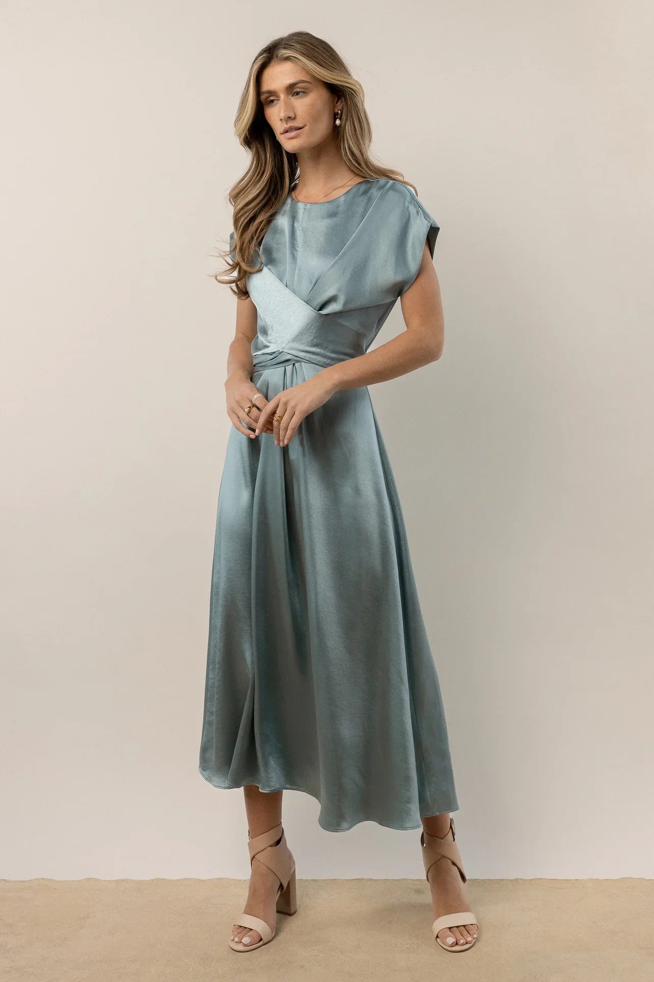 Rosalind Midi Dress in Blue FINAL SALE