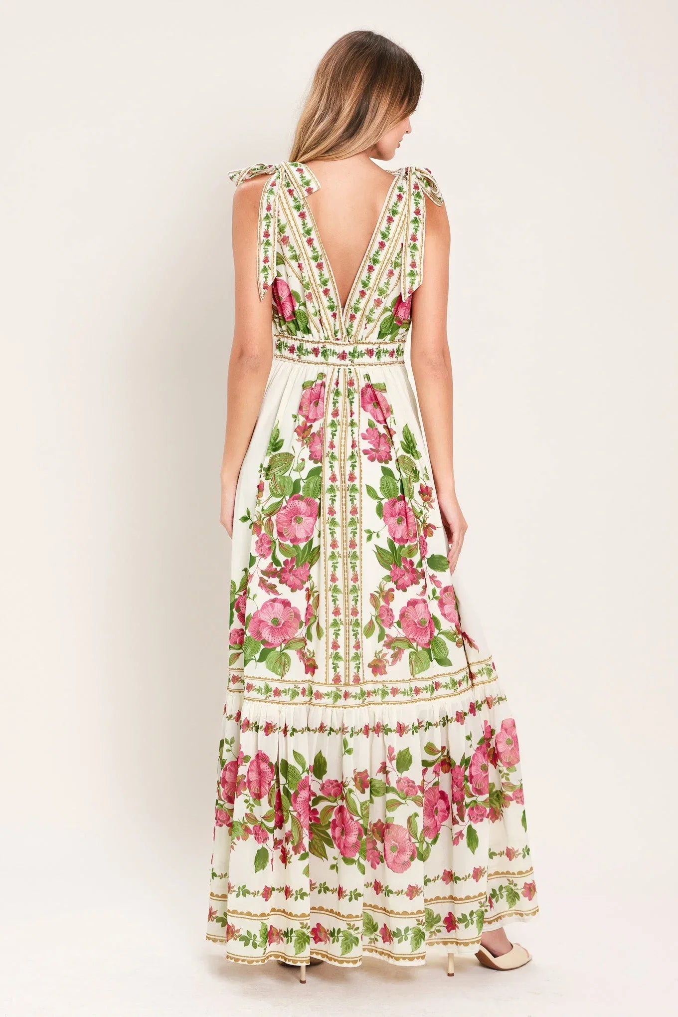 ROSE VINE ROMANCE MAXI DRESS