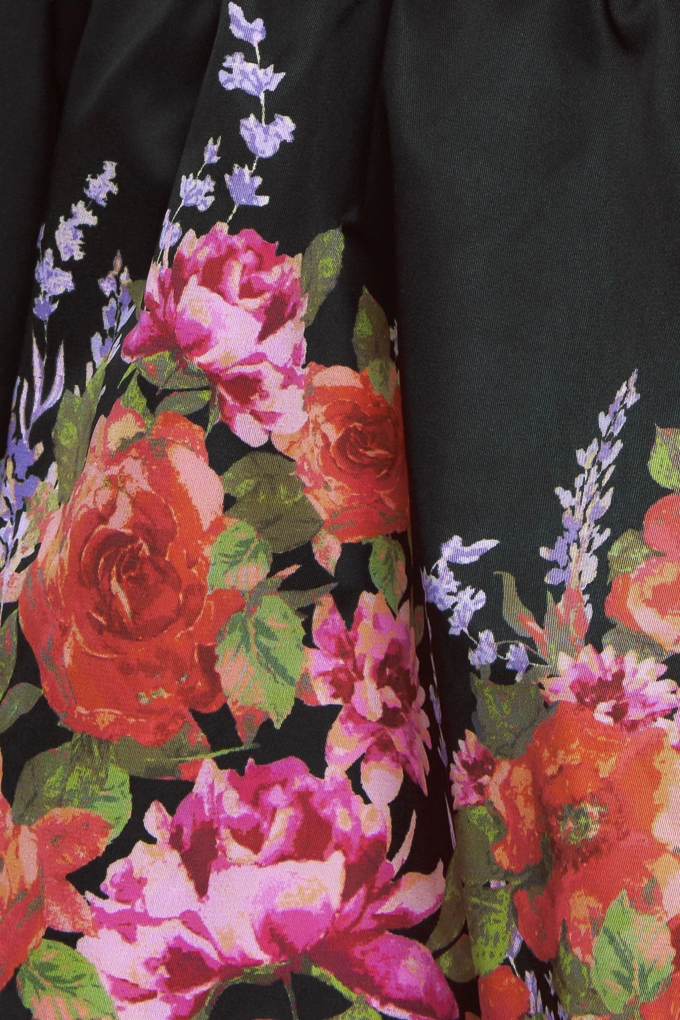 THE BOTANICAL BALL BLACK MIDI DRESS