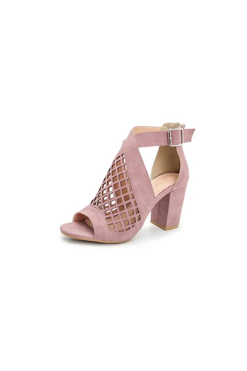 Outdoor Peep Toe Chunky Heel Fashion Shoes With Hollow out