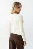 Pura Knit Top in Cream