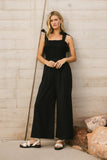 Kaia Crocheted Jumpsuit in Black FINAL SALE