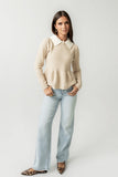 Libby Peplum Sweater in Taupe