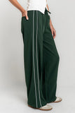 Emily Striped Wide Leg Pants in Green