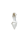 Beaded Pointed Toe Ankle Strap Wedding Shoes With Bow