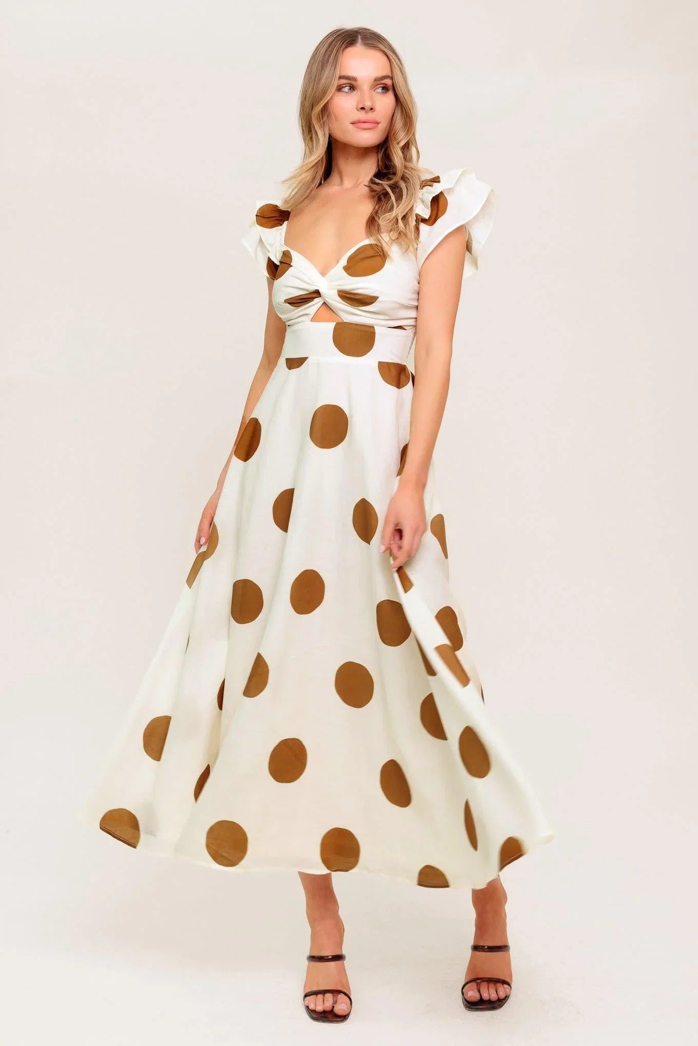 MOJITO MOOD POLKA DOT MIDI DRESS
