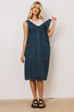 Camry Overall Dress in Dark Wash FINAL SALE