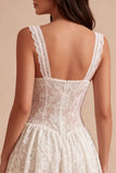 Lace White A Line Short Bridal Shower Dress