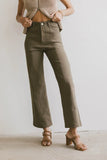 Sable Straight Leg Pants in Olive FINAL SALE