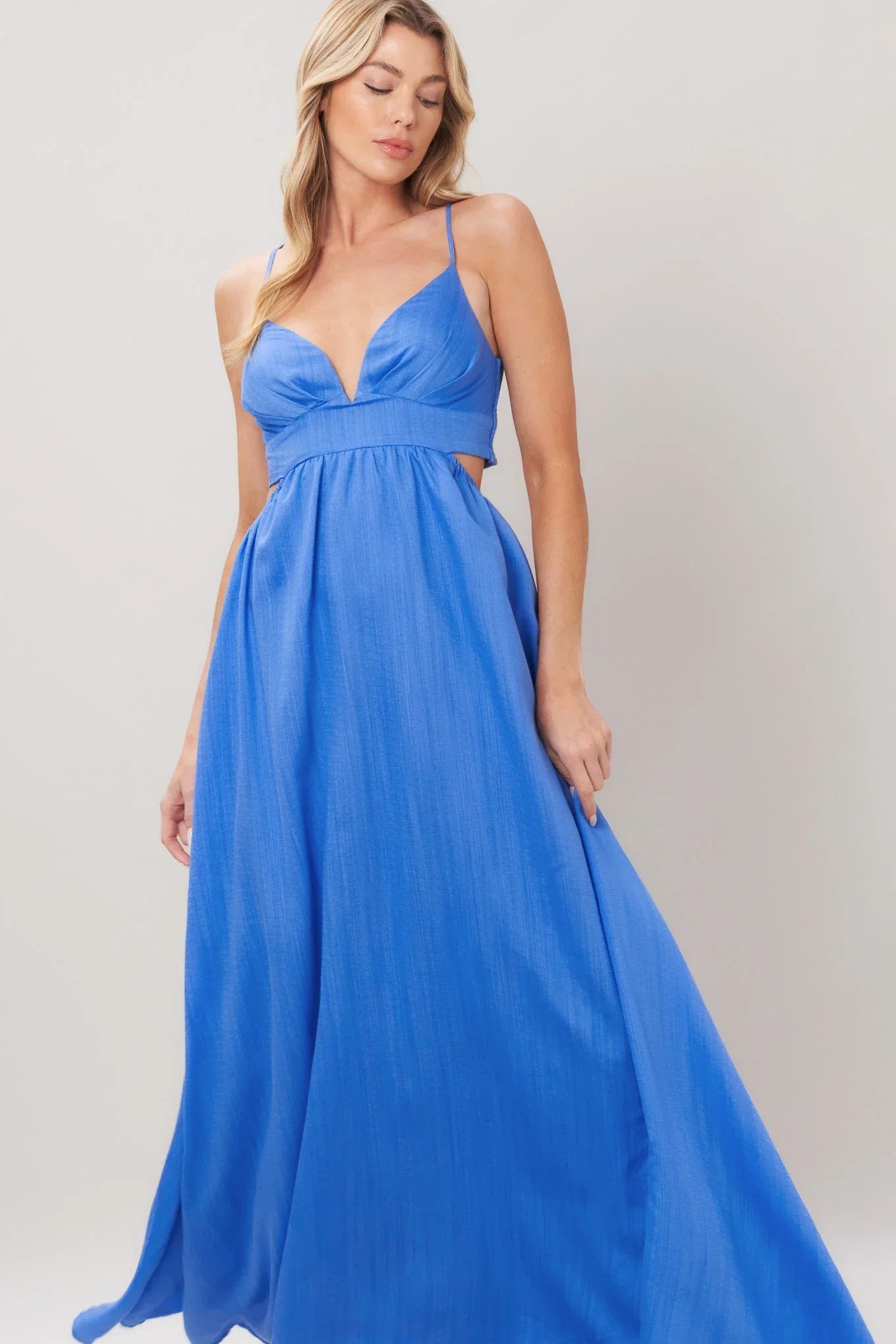 AZURE TEMPTATION BLUE MAXI DRESS