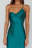 Jessica Satin Maxi Dress Forest Green