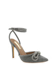 Elope Rhinestone Heel in Silver Glitter
