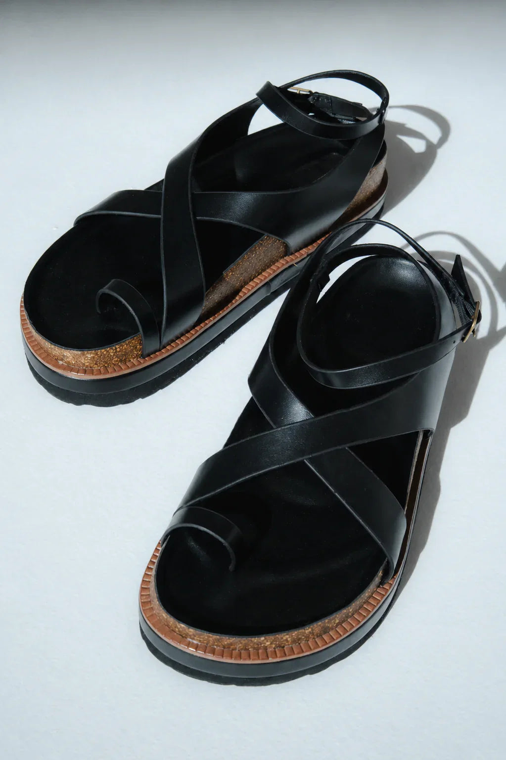 Carol Strappy Sandal in Black