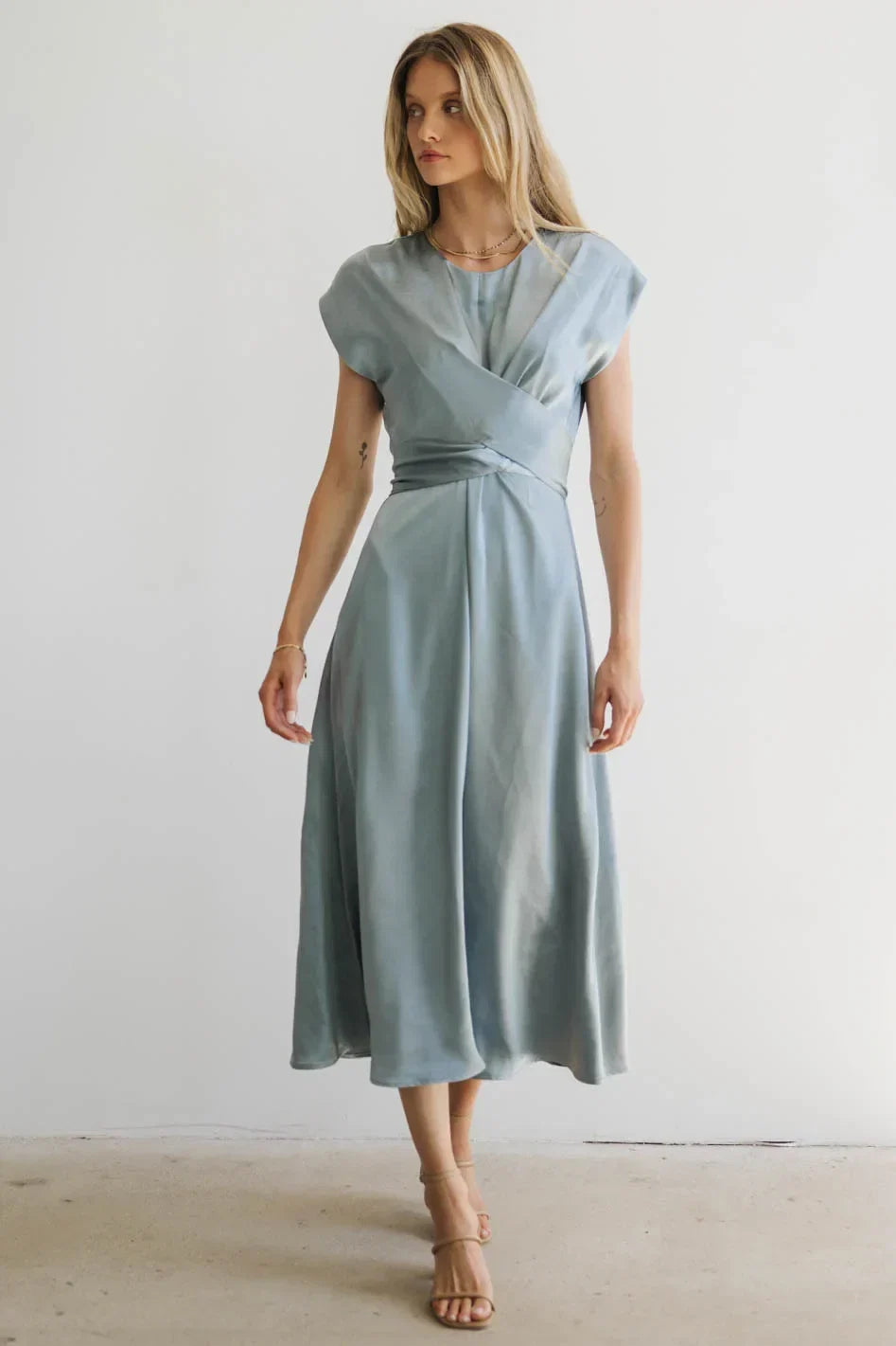 Rosalind Midi Dress in Blue FINAL SALE
