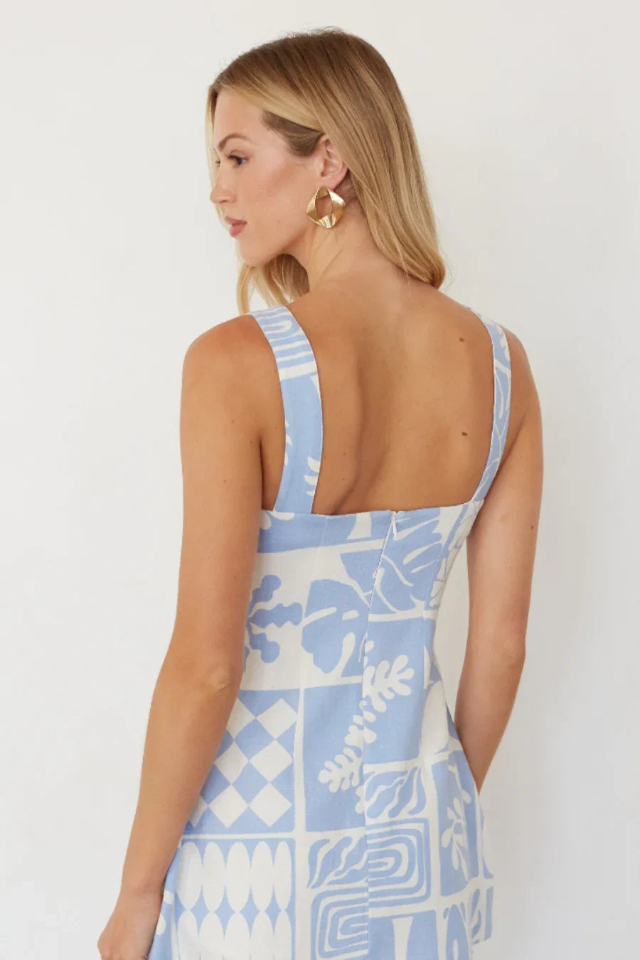 Asteria Printed Mini Romper Dress
