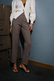 Mitchel Straight Leg Trouser in Taupe