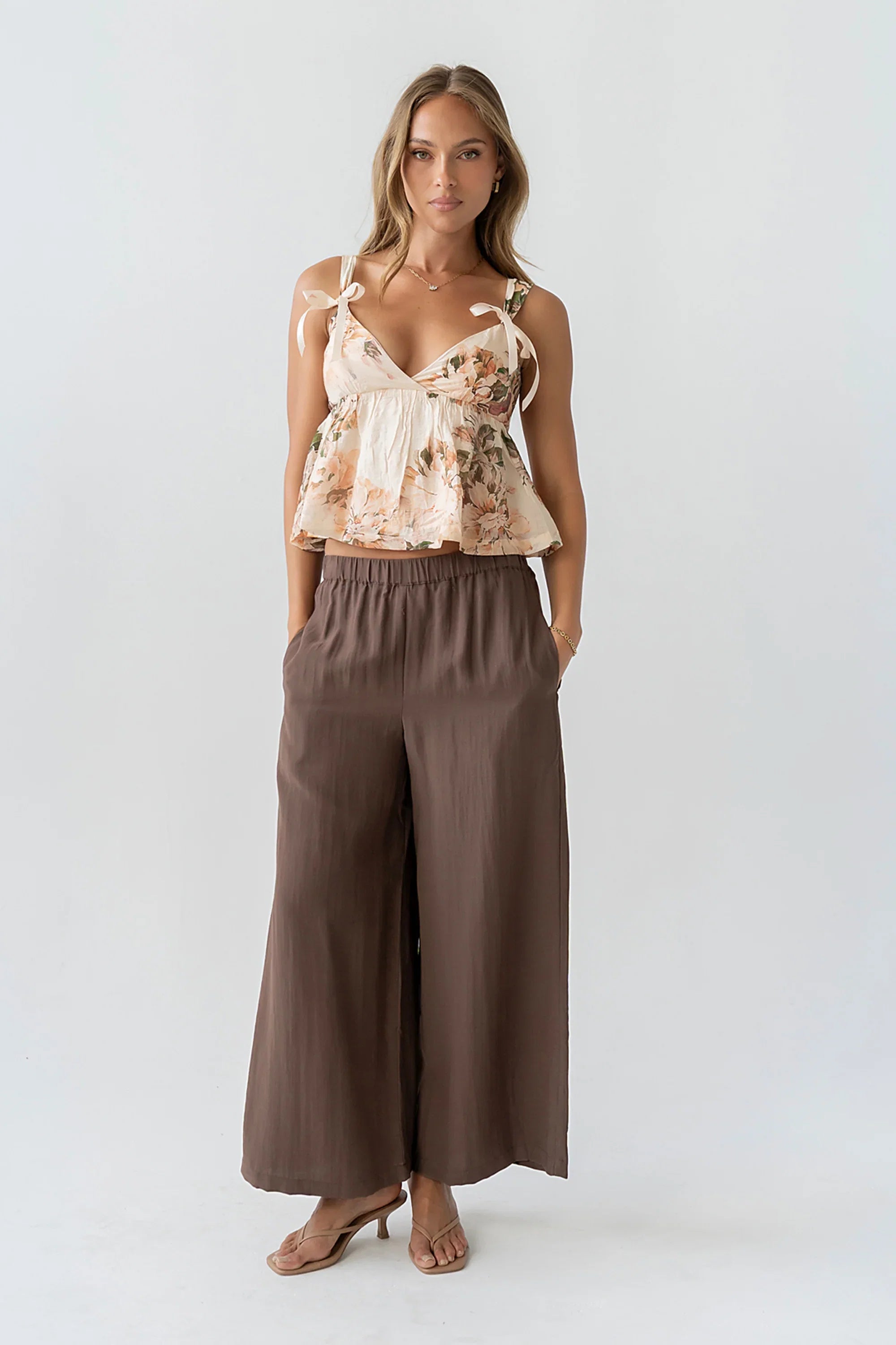 Maylee Ribbon Floral Tank