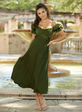 Maldives Midi Dress Olive