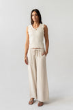 Jordana Textured Tank in Ivory