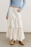 Sicilie Embroidered Floral Skirt FINAL SALE