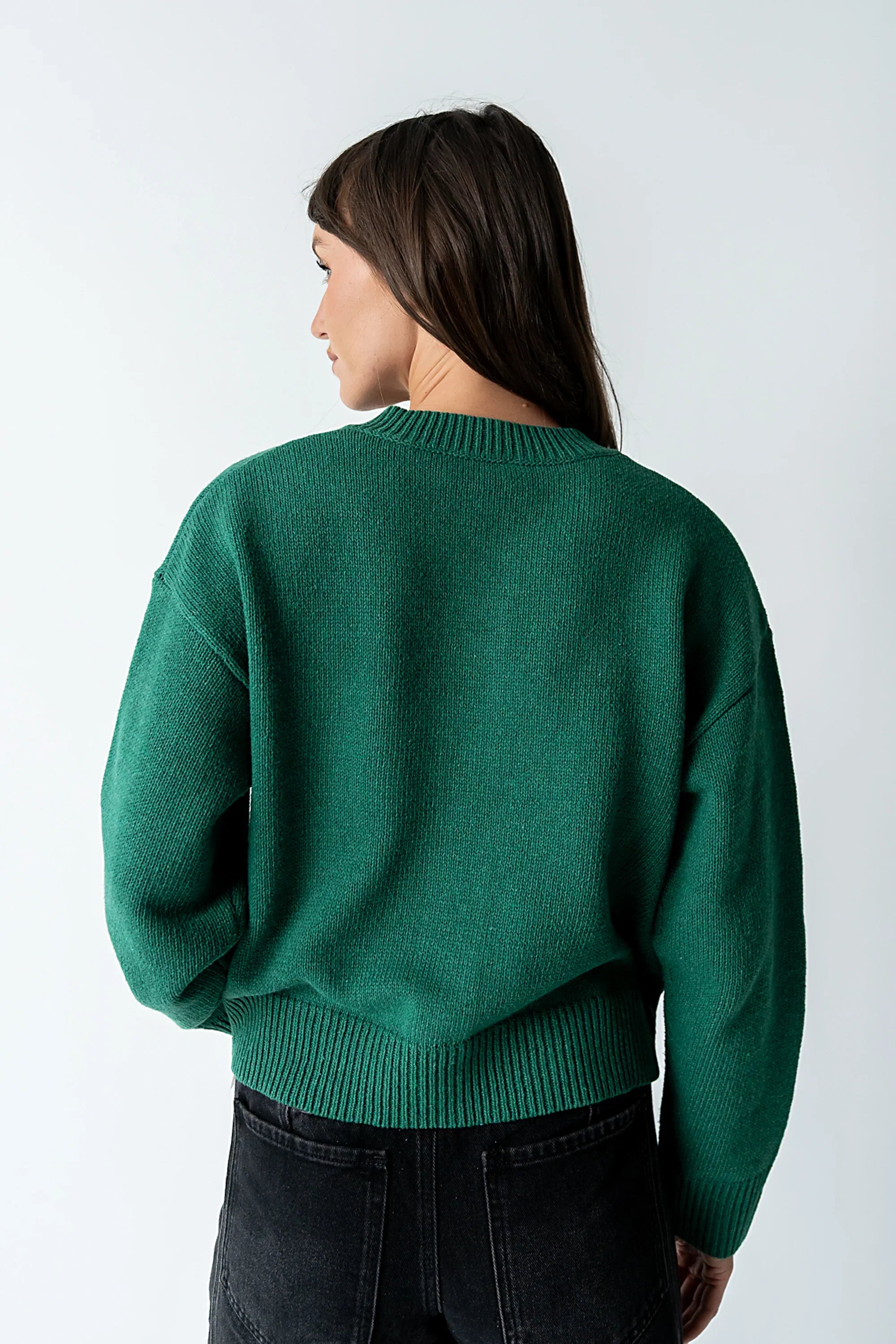 Kasen Knit Cardigan in Green