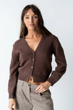 Marlie Knit Cardigan in Brown