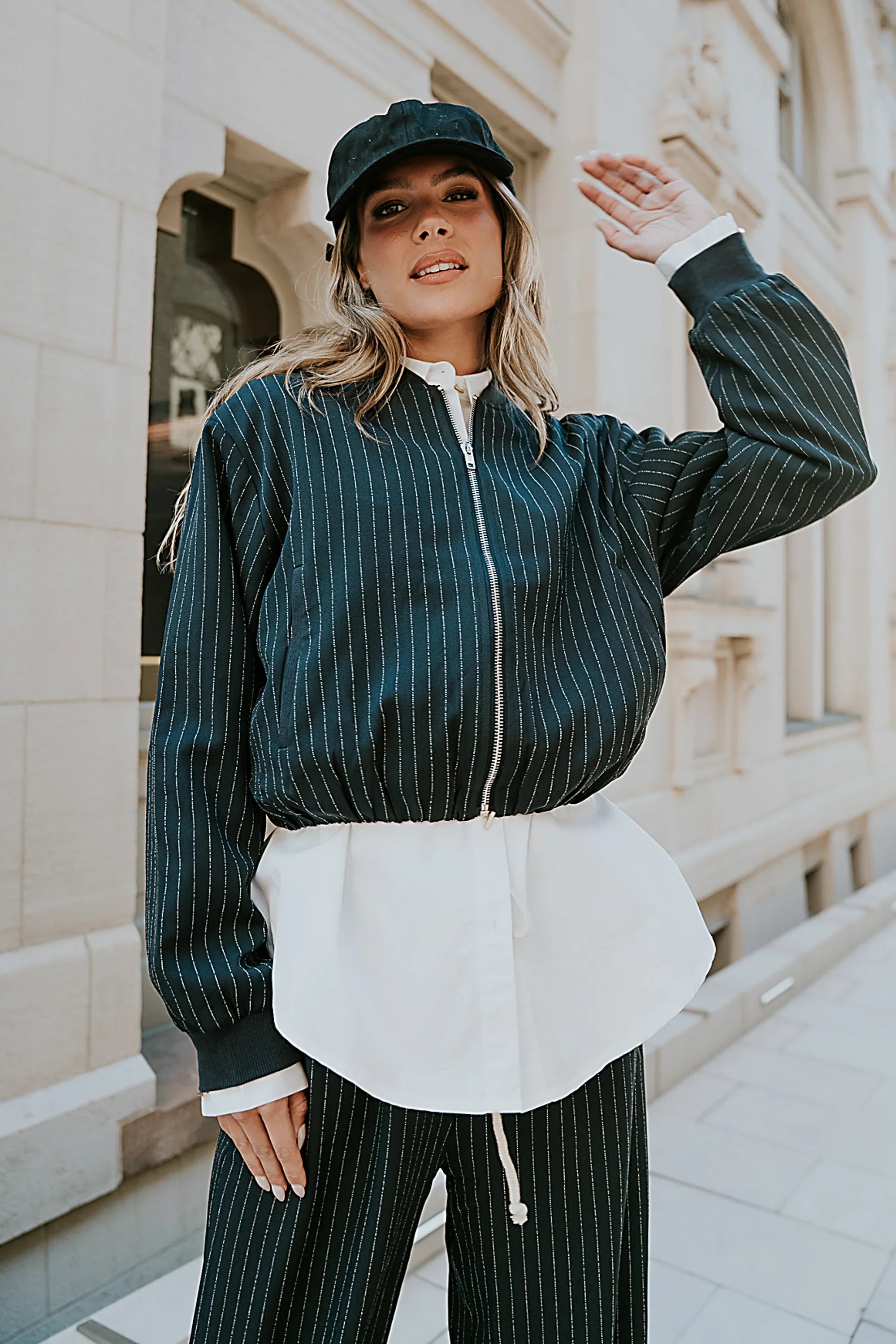 Valeria Striped Bomber Jacket FINAL SALE