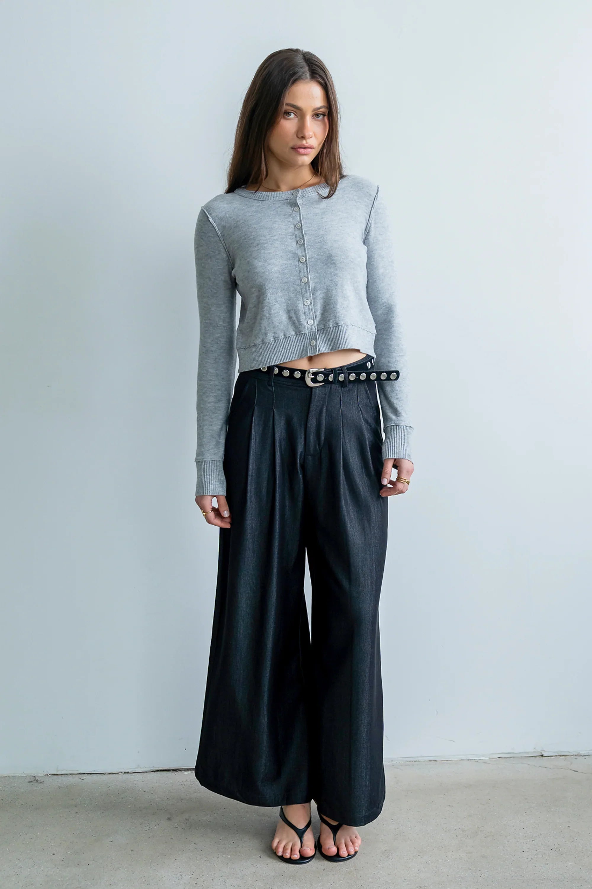 Christy Knit Sweater in Grey
