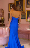 47001 Ava Presley Sparkling Strapless Dress with Cut out