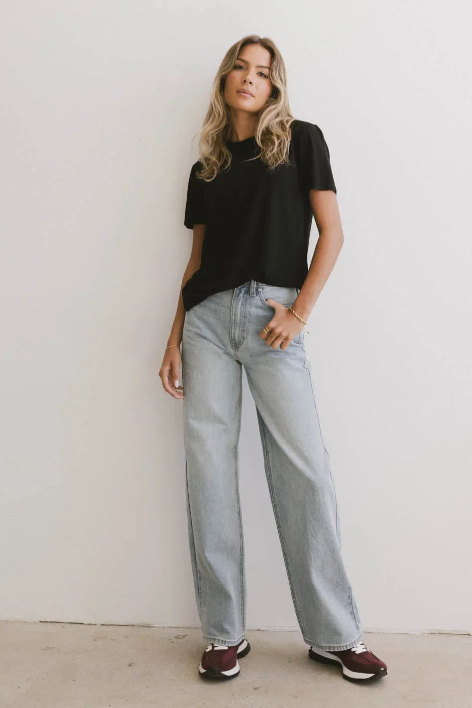 Emiliano Wide Leg Jeans in Light Wash FINAL SALE