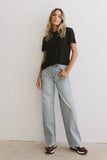 Emiliano Wide Leg Jeans in Light Wash FINAL SALE
