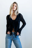 Joy Ruffle Top in Black FINAL SALE