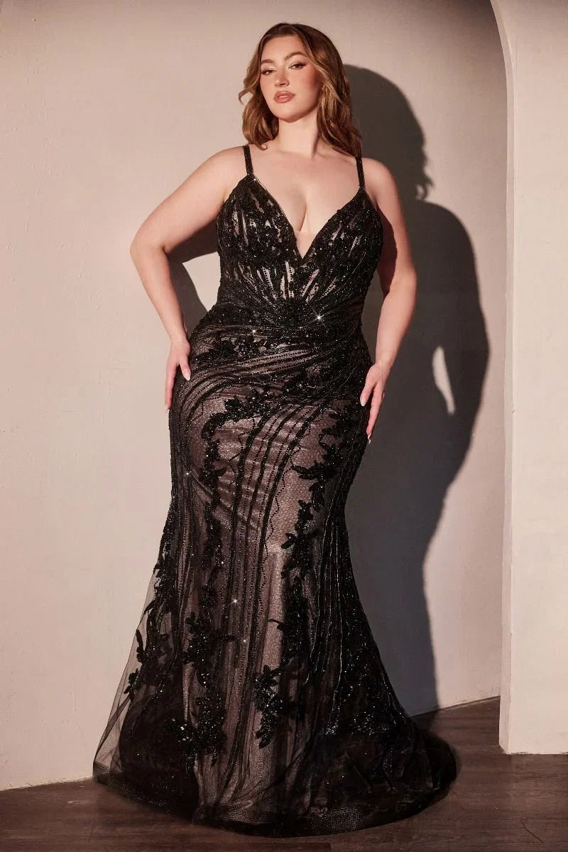 ELIZA GOWN LACE EMBELLISHED FITTED GOWN