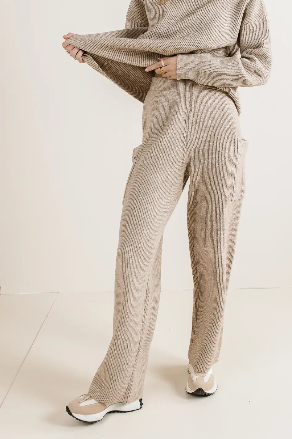 Jaya Knit Pants in Sand FINAL SALE